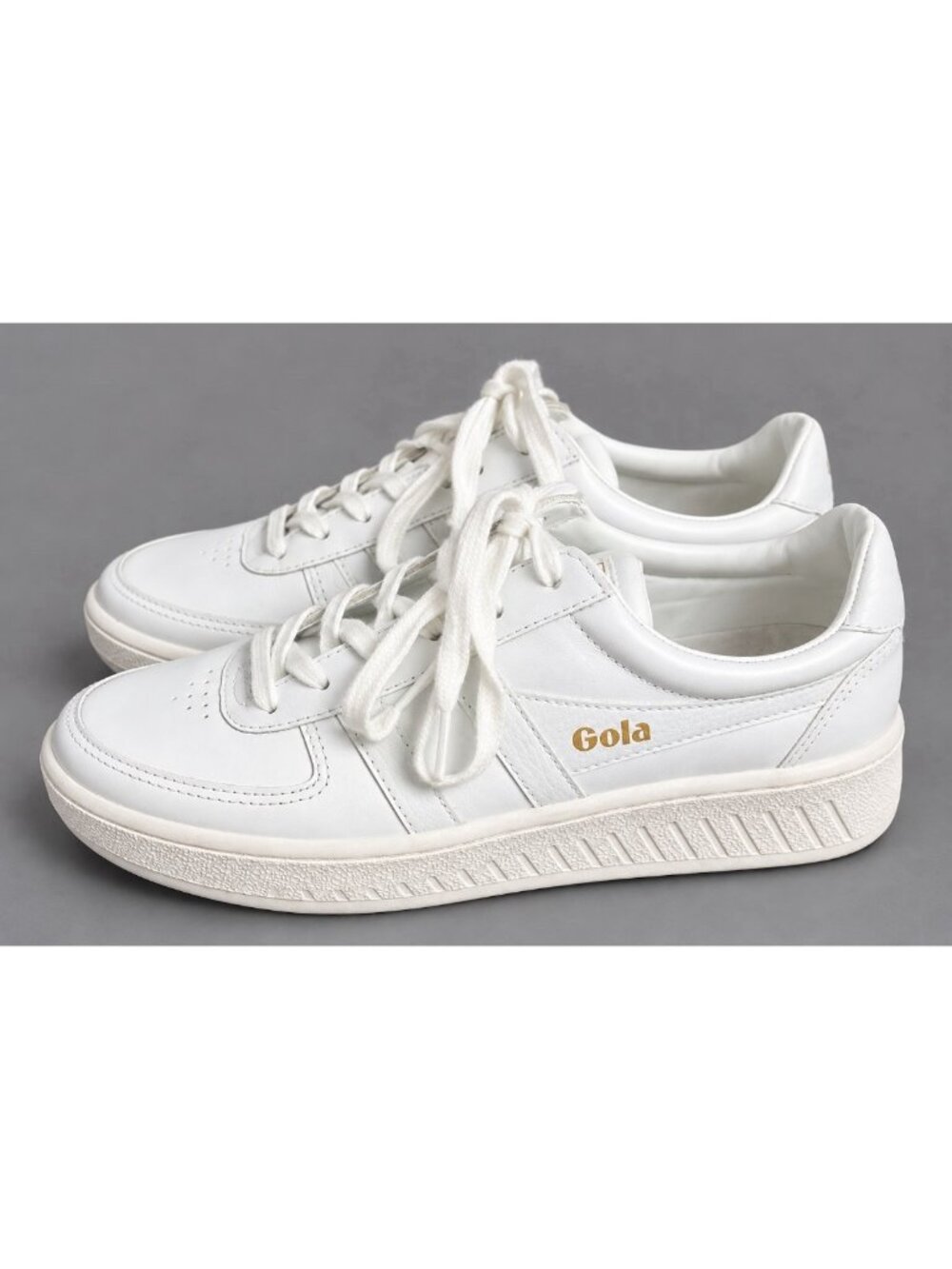 GOLA Womens Size 7 Classic White Grandslam Leather Sneakers Shoes Grand Slam